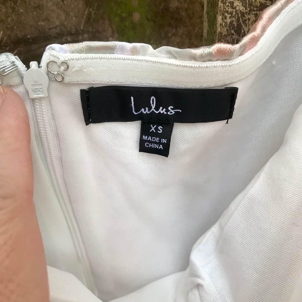 LuLu' s "Keep The Drama" white fitted strapless dress size x-small - Picture 5 of 7